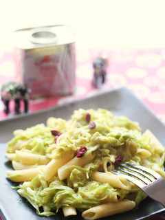 酒粕カレークリームとキャベツのパスタ-レシピのメイン写真