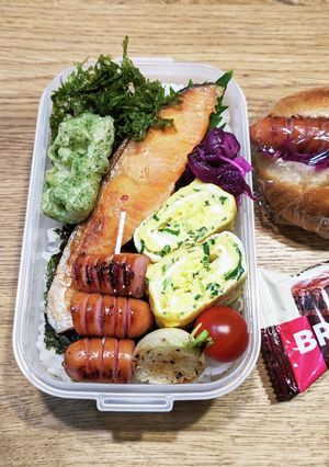 旦那弁当！焼き鮭・漁師のまかない海苔弁当-レシピのメイン写真
