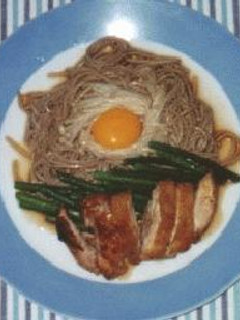 美味しくダイエット☆網焼きチキンと一緒にぶっかけ蕎麦-レシピのメイン写真