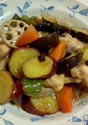 鶏むね肉と彩り野菜の甘酢炒め-レシピのメイン写真
