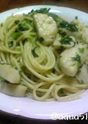 せりとホタテのパスタ-レシピのメイン写真