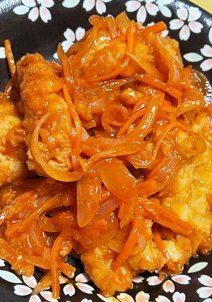 冷凍唐揚げ甘酢アレンジ-レシピのメイン写真