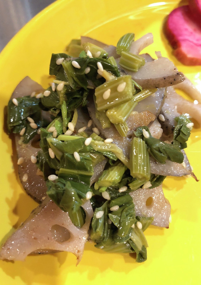 ギシギシと蓮根の和えもの-レシピのメイン写真