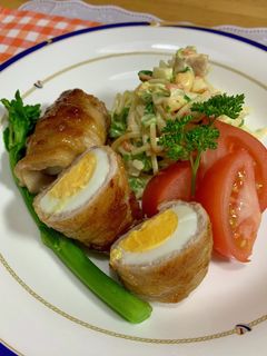 ゆで卵の豚肉巻き♪-レシピのメイン写真