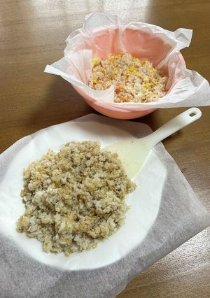 クッキングシートで楽ちん♪混ぜご飯-レシピのメイン写真