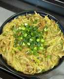 もやしのカレー粉餡掛け風焼き