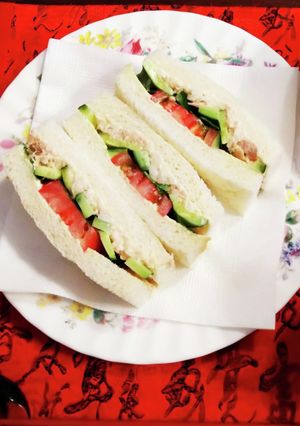 ツナ野菜サンドイッチ-レシピのメイン写真