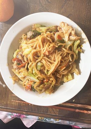 お一人様☆市販の焼きそばさっぱり中華風！-レシピのメイン写真