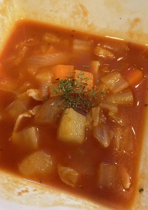 トマトジュースdeミネストローネ-レシピのメイン写真
