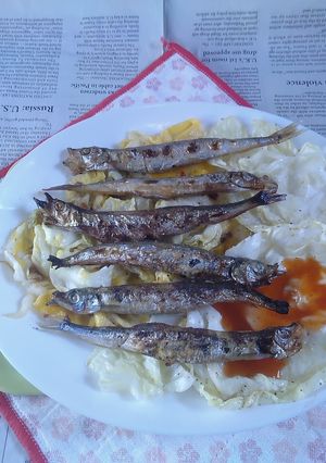 子持ちししゃもの網焼き＋オムレツV4-レシピのメイン写真