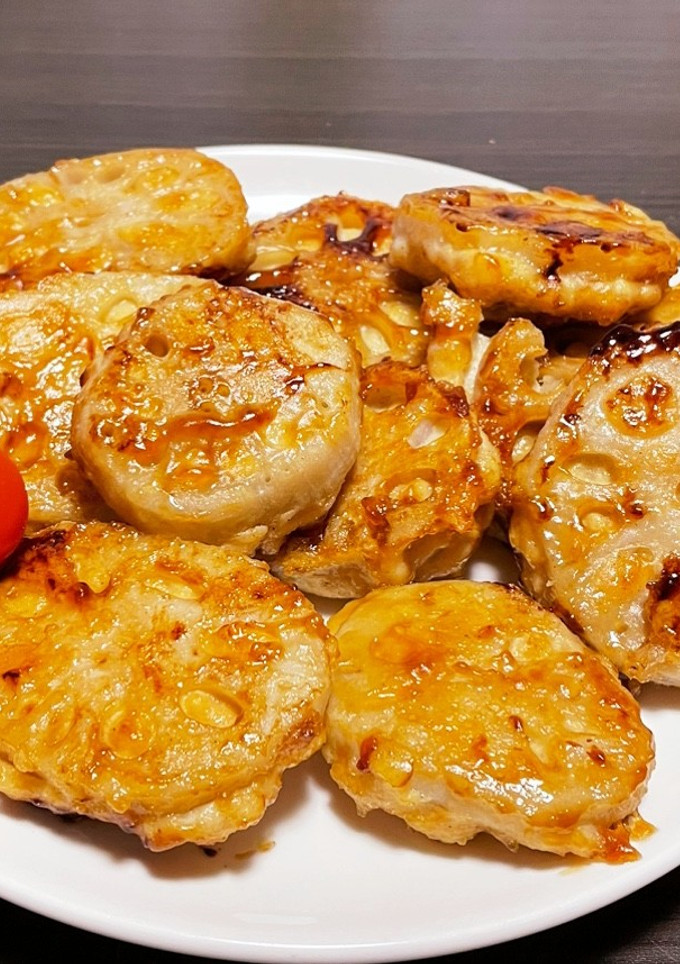 簡単　れんこんのはさみ焼き　-レシピのメイン写真