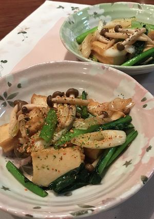 厚揚げと木の子と小松菜のオイスター煮-レシピのメイン写真