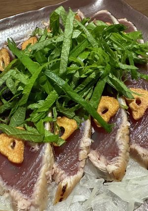 にんにく醤油で【かつおのたたき】-レシピのメイン写真