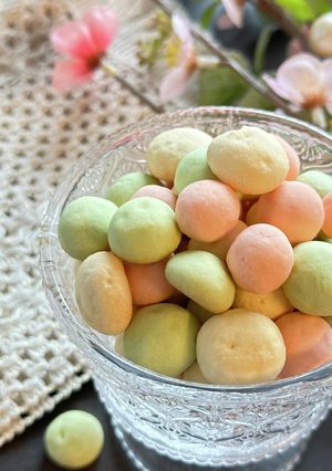 ひな祭りに！【ひなボーロ】小麦粉不使用-レシピのメイン写真