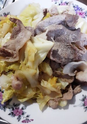 簡単★キャベツと豚こま肉の鶏ガラ炒め-レシピのメイン写真