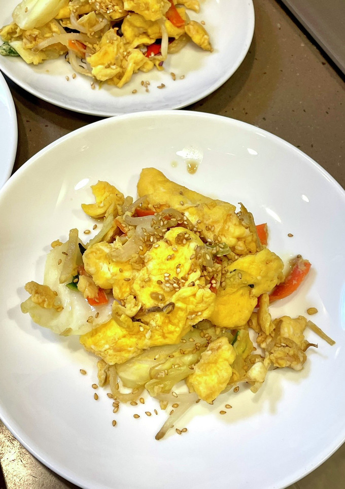 しっかり簡単味付け　卵とキャベツの炒め物-レシピのメイン写真
