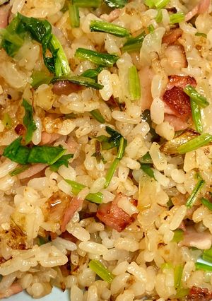 ベーコン玉ねぎほうれん草のチャーハン-レシピのメイン写真