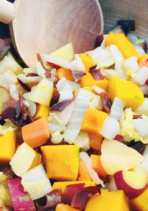 甘め野菜ときのこの重ね煮 鍋任せ♪-レシピのメイン写真