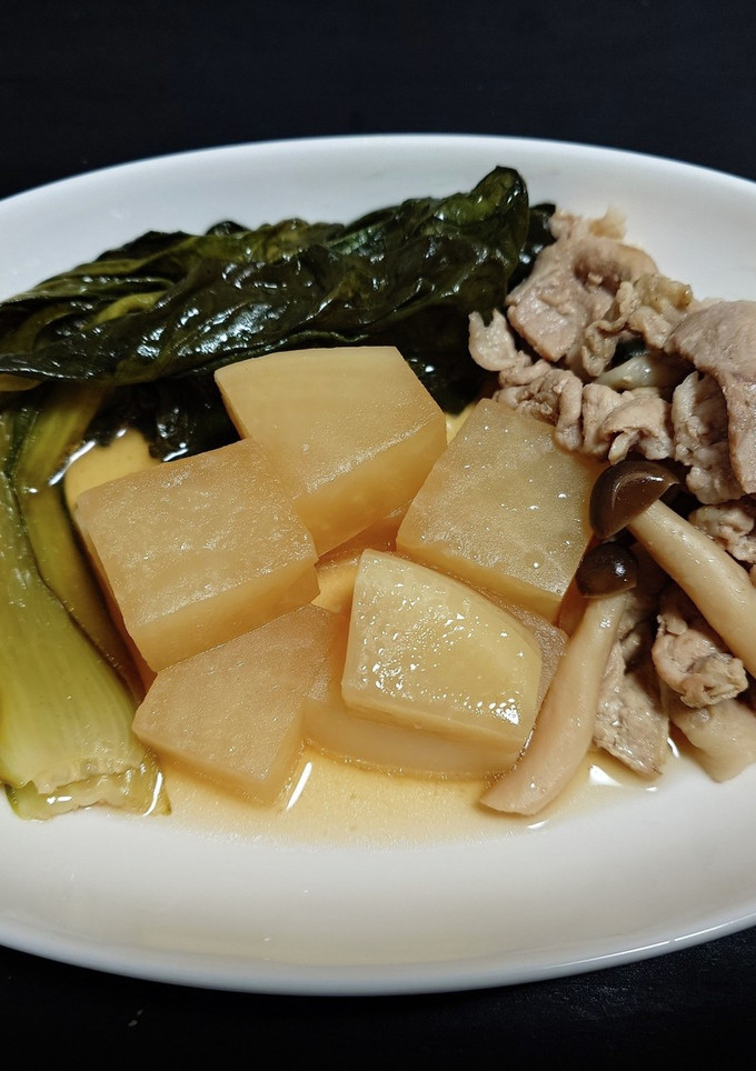 聖護院大根とちぢみ小松菜の煮物-レシピのメイン写真