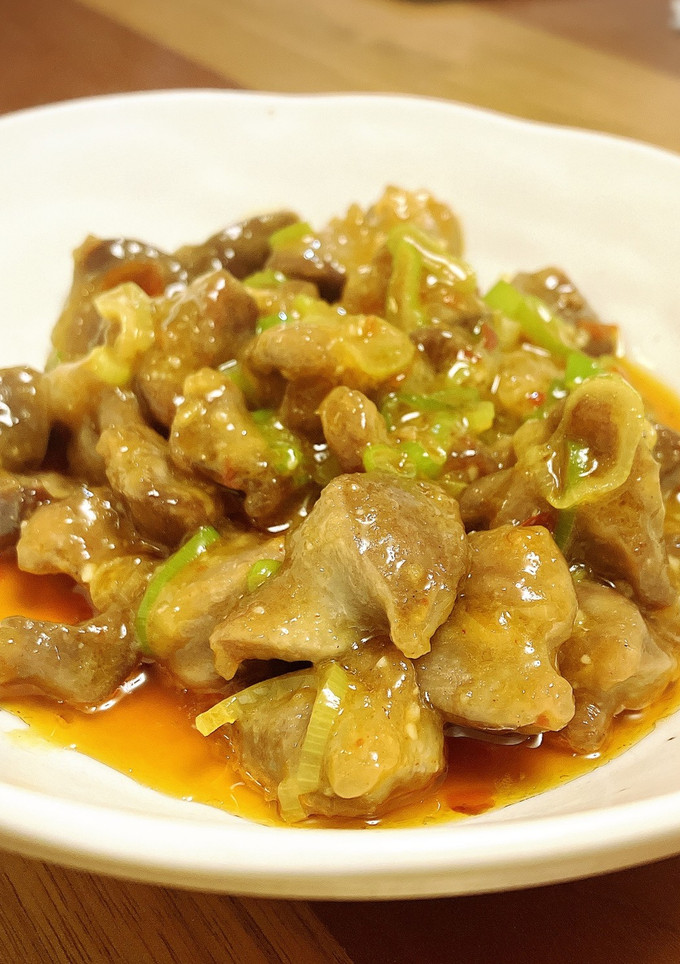 砂肝と長ネギの豆板醤炒め-レシピのメイン写真