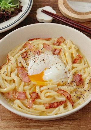 ☆簡単☆5分で完成！濃厚チーズ卵うどん-レシピのメイン写真