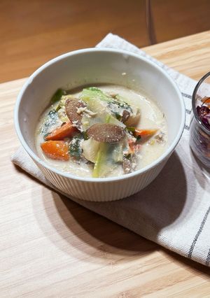 野菜たっぷりミルク味噌汁-レシピのメイン写真