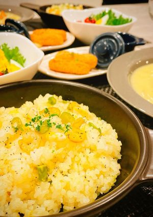 アスパラとシーフードの炊き込みピラフ-レシピのメイン写真