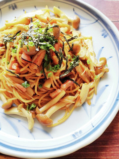 きのことベーコンのわさび醤油パスタ-レシピのメイン写真