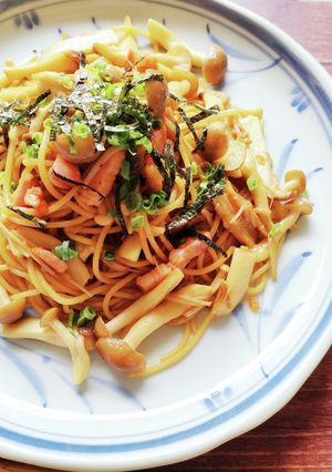 きのことベーコンのわさび醤油パスタ-レシピのメイン写真