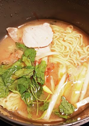 レンジと焼きそばの麺で即席ラーメン-レシピのメイン写真