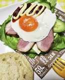 朝食！鴨きゅうりレタスチーズ卵マフィン！