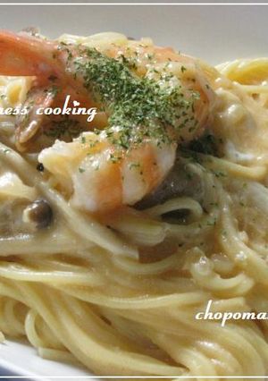 エビチリ♫キノコのクリームチーズパスタ☆-レシピのメイン写真