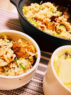 土鍋で豚の角煮炊き込みご飯-レシピのメイン写真