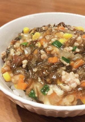 醤油麹もずく丼 QC-レシピのメイン写真