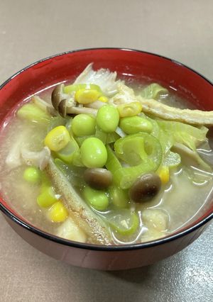 野菜たっぷり＆油揚げの味噌汁-レシピのメイン写真