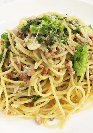 お手軽＊菜の花のワンパンクリームパスタ-レシピのメイン写真