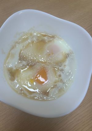 我が家の簡単レンチン煮卵(落とし卵)-レシピのメイン写真