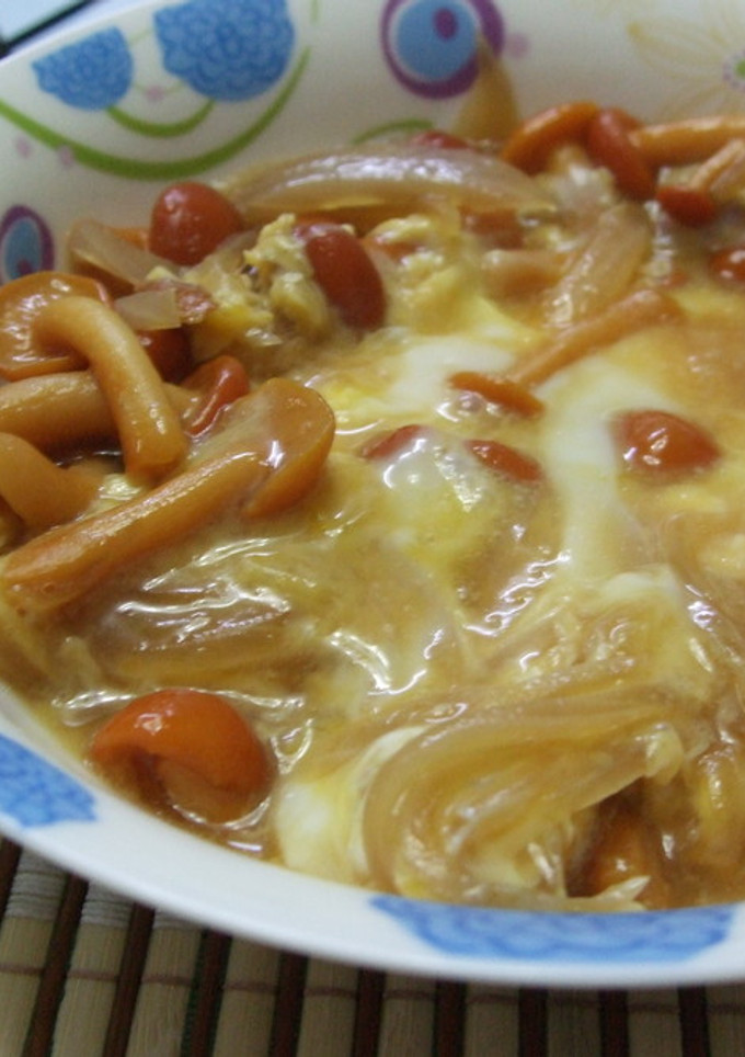 なめこと玉ねぎの卵とじ-レシピのメイン写真