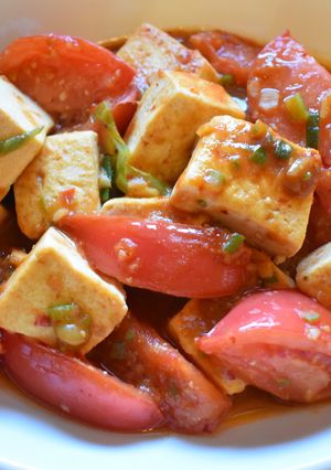 ピリ辛☆トマトのさっぱり麻婆豆腐-レシピのメイン写真