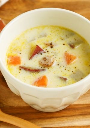 栄養満点◎コロコロ根菜の豆乳スープ-レシピのメイン写真