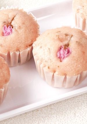 【vegan】米粉、さくら蒸しパン♪-レシピのメイン写真