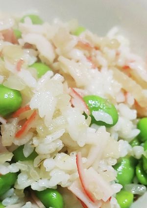 節約！枝豆とカニカマの混ぜご飯-レシピのメイン写真