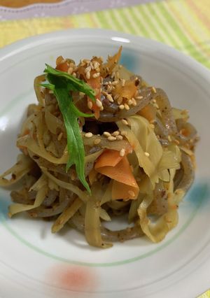 ごぼうとこんにゃくのきんぴら♪-レシピのメイン写真