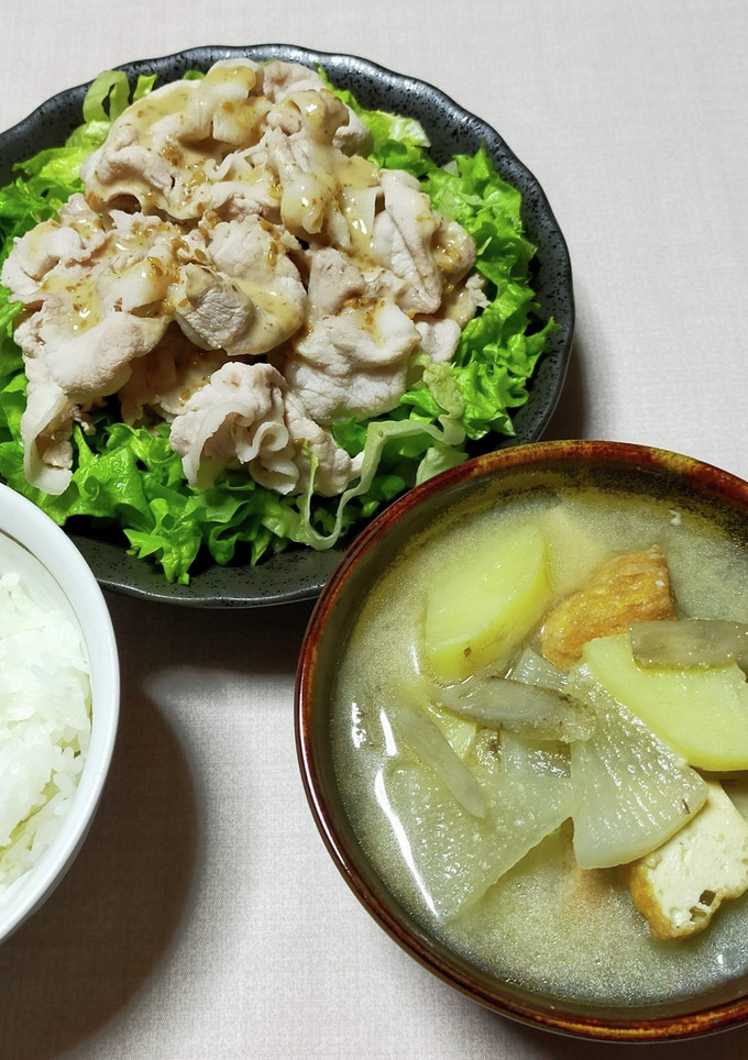 冷しゃぶとゆで汁利用の肉なし豚汁-レシピのメイン写真