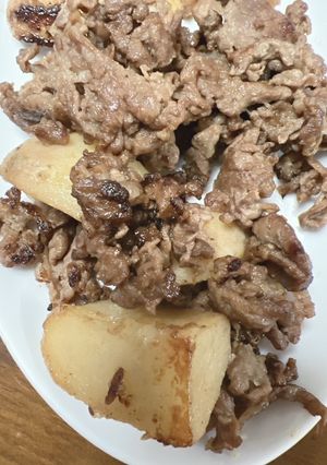 牛肉とじゃがいもの旨炒め　ニンニク風味-レシピのメイン写真