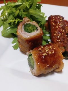 春菊の肉巻き-レシピのメイン写真