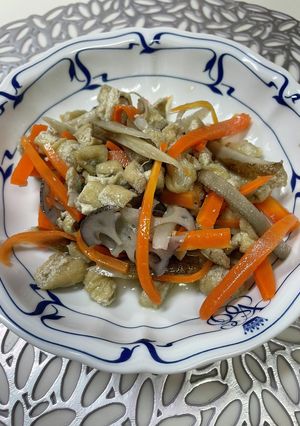 【簡単副菜】れんこんきんぴら煮-レシピのメイン写真