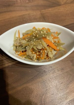 豚肉入り★きんぴらごぼう-レシピのメイン写真