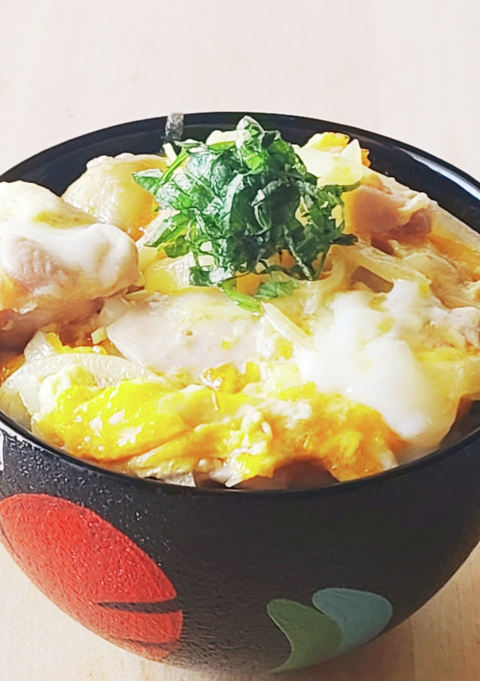 白だしで簡単親子丼☆受験生夜食レンジ昼食-レシピのメイン写真