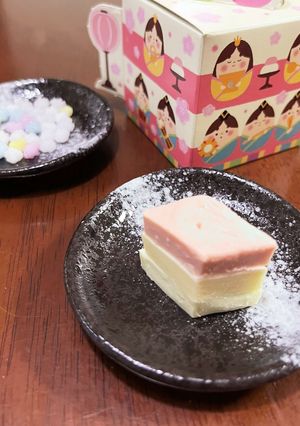 ひな祭りに　菱餅風おつまみチーズ-レシピのメイン写真